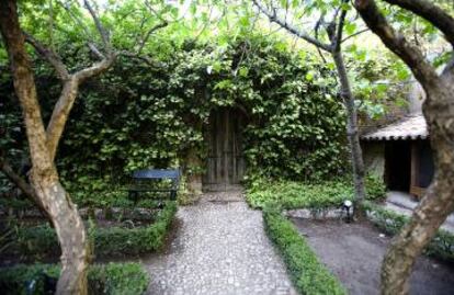 El jardín de la Casa Museo Lope de Vega, en Madrid.