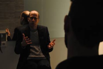 Nick Bostrom durante la entrevista en la Fundación Giner de los Ríos