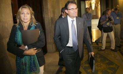Joana Ortega y Artur Mas.