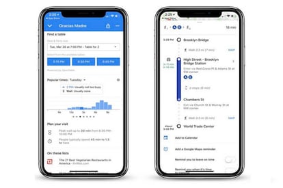 Así se muestran los tiempos de espera en restaurantes dentro de Google Maps