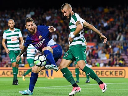 Messi, en el partido contra el Eibar.