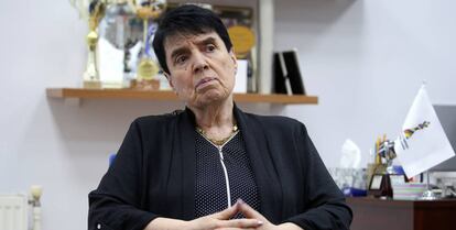 La ajedrecista Nona Gaprindashvili, en Tbilisi, Georgia en 2019