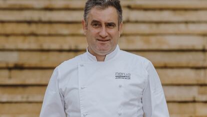 El cocinero Josean Alija, cocinero del restaurante Nerua, en el museo Guggenheim de Bilbao. Imagen proporcionada por el local.