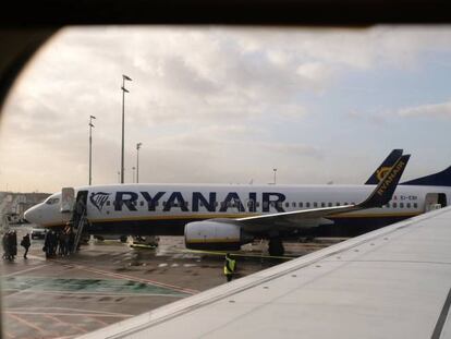 Un avi&oacute;n de la compan&iacute;a Ryanair. 