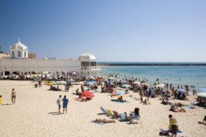 Playa de La Caleta, en Cádiz.