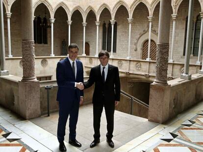 Carles Puigdemont i Pedro Sánchez.
