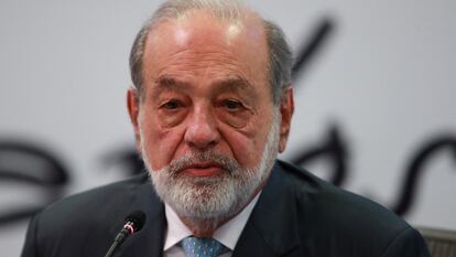 Carlos Slim en febrero de este año, en Ciudad de México.
