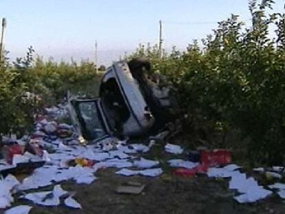 Dos muertos y tres heridos en un accidente de tráfico en la N-232