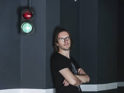 Steven Wilson, en las oficinas de Music As Usual, en Madrid.