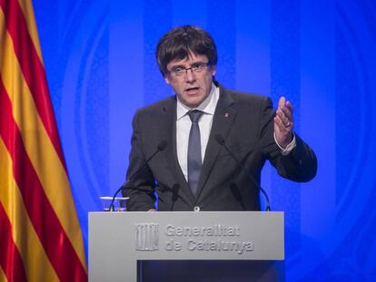 El president de la Generalitat, Carles Puigdemont, valora el referèndum.