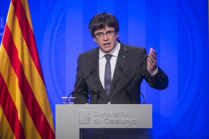 El president de la Generalitat, Carles Puigdemont, valora el referèndum.