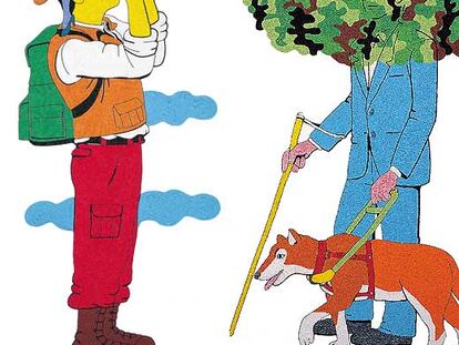 <i>Explorador</i> (2002) y <i>El ciego</i> (1999), de García Revuelta.