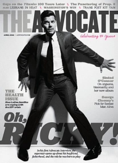 Ricky Martin es portada de la revista gay Advocate en abril
