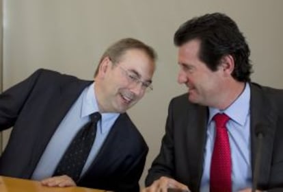 Luis Rosado y Jos&eacute; Ciscar, en la conferencia de prensa en Alicante. 