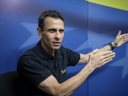 Henrique Capriles, durante uma entrevista em Caracas, em 29 de março do ano passado.