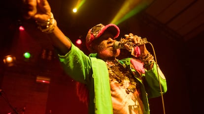 Lee ‘Scratch’ Perry, em um show em Londres em março de 2017.