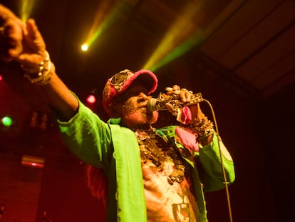 Lee ‘Scratch’ Perry, em um show em Londres em março de 2017.