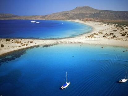 Playa de Simos, en la isla griega de Elafonisos.