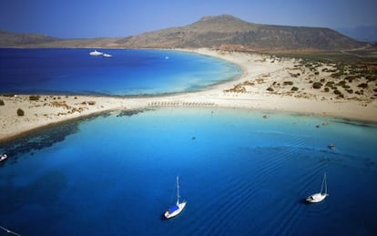 Playa de Simos, en la isla griega de Elafonisos.