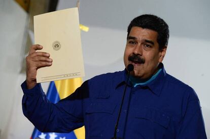 El presidente de Venezuela, Nicol&aacute;s Maduro, este mi&eacute;rcoles en Caracas.