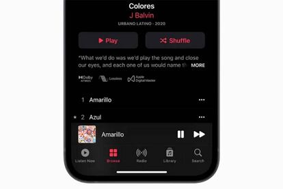 Apple Music y su música sin pérdidas.