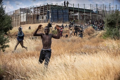 Migrantes subsaharianos, en junio en territorio español.