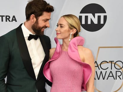 John Krasinski y Emily Blunt en los premios SAG, celebrados en Los Ángeles (California) el 27 de enero de 2019.