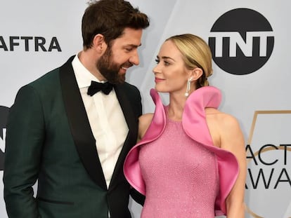 John Krasinski y Emily Blunt en los premios SAG, celebrados en Los Ángeles (California) el 27 de enero de 2019.