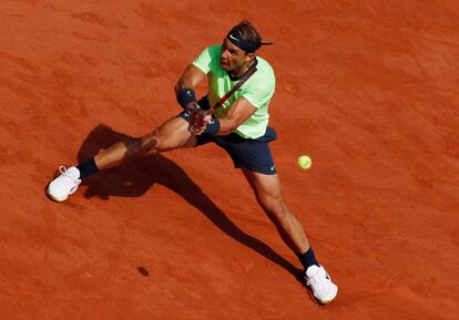 Rafael Nadal, en el duelo contra Diego Schwartzman.