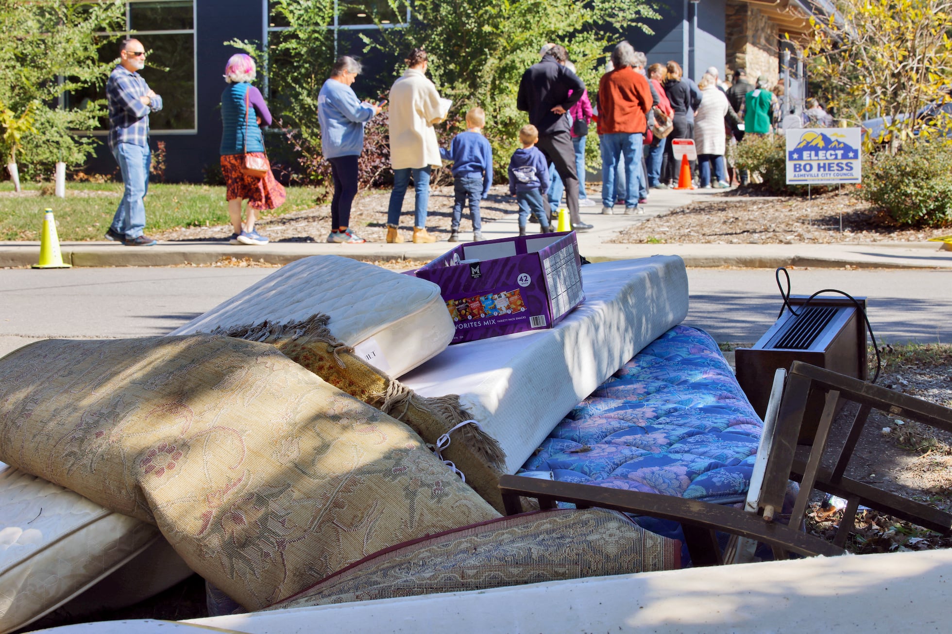 North Carolina Voting amid conspiracy theories and the hurricane