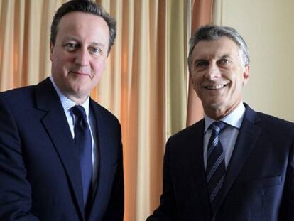 David Cameron y Mauricio Macri se reunieron en Davos en enero pasado.