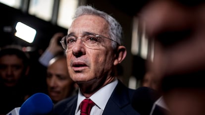 Álvaro Uribe en Bogotá, Colombia, el 8 de octubre de 2019.