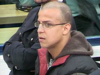 Rafa Zouhier, acusado por los atentados del 11-M, en el juicio.
