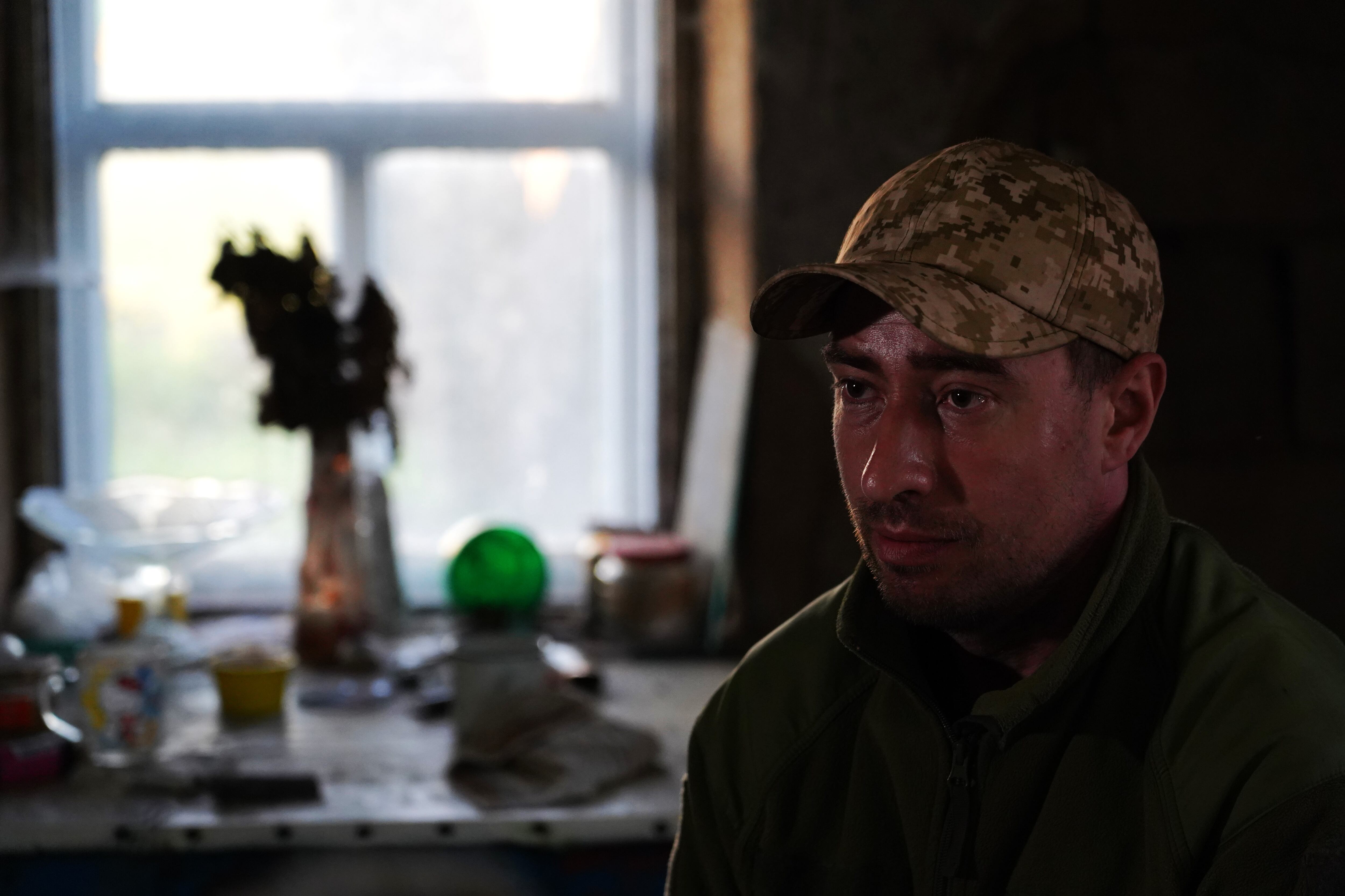 Tarás Havrilenko, que antes de la guerra era representante de una empresa de productos para panaderías en Smila (región de Cherkasi), a bordo del tanque número 27, el 3 de mayo de 2023.