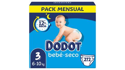 Pack mensual de pañales con protección antifugas de Dodot