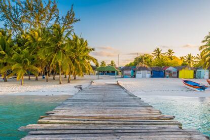 Playa de Mano Juan, en isla Saona, parque nacional del Este (República Dominicana).