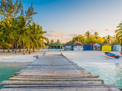 Playa de Mano Juan, en isla Saona, parque nacional del Este (República Dominicana).