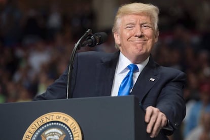 El Presidente Donald Trump durante un encuentro en Ohio bajo el título "Make America Great Again".