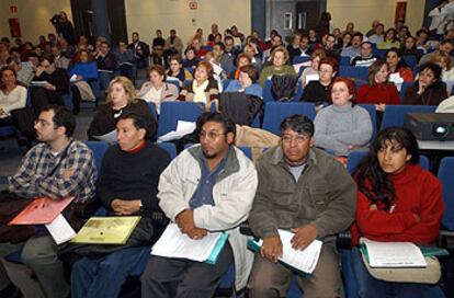 La delegación boliviana, ayer, en el II Foro de la Participación de Albacete.