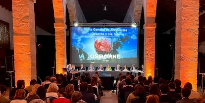 Junta de accionistas del Grupo Osborne, celebrada este lunes en El Puerto de Santa María (Cádiz).