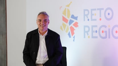 Roberto Jaramillo, gobernador de Quindío y presidente de la Federación Nacional de Departamentos, en el Foro 'Reto Regiones' de PRISA Media, en Bogotá, el 23 de marzo de 2023.