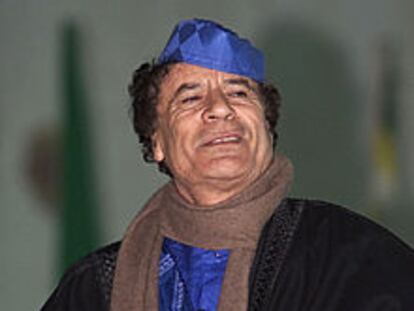 El líder libio, coronel Muammar el Gaddafi.