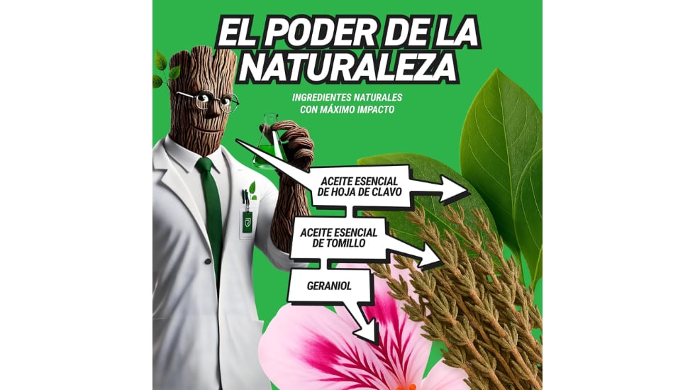 Este repelente de garrapatas está formulado con ingredientes naturales.