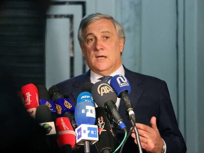 El presidente del Parlamento Europeo, Antonio Tajani. EFE/Javier Martín