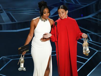 Tiffany Haddish y Maya Rudolph protagonizaron el momento de la noche.