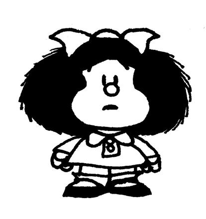 09. Mafalda cumple 50. Para el que piense que el tiempo no pasa, la pequeña argentina, y sus reflexiones cínicas sobre el mundo, sopla cinco décadas. ¿Mayor? Quizá. Pero la niña sigue igual: odiando la sopa, escuchando a los Beatles y soltando lo que piensa