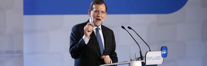 El presidente del Gobierno, Mariano Rajoy, en Barcelona.