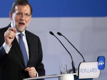 El presidente del Gobierno, Mariano Rajoy, en Barcelona.