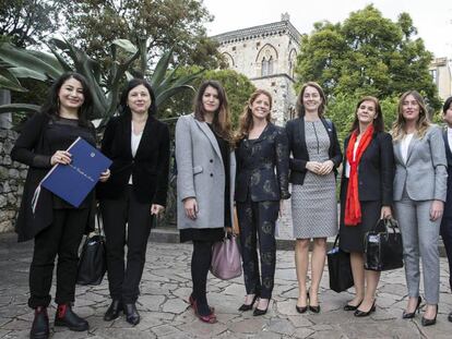 A comissária europeia de Igualdade de Gênero, Vera Jourova, durante o Encontro de Igualdade de Gênero do G7, em Taormina (Itália), na semana passada.