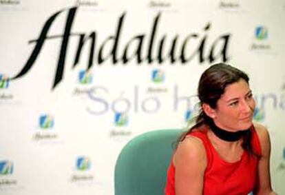 Sara Baras, ayer durante la presentación del acuerdo para la nueva campaña de Turismo Andaluz.